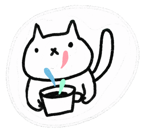 Cat Coffee Sticker