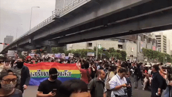 LGBT Rights Demonstrators Call For Equality in Bangkok March
