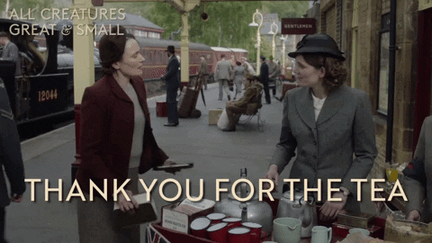 Tea Time Thank You GIF by All Creatures Great And Small