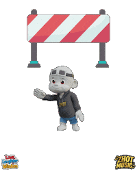 Warning Under Construction Sticker by Zhot Music