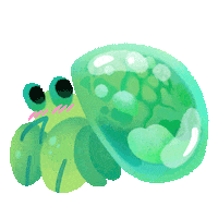 Hermit Crab Love Sticker by pikaole