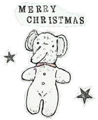 Christmas Elephant Sticker