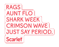 Shark Week Period Sticker by ScarletPeriod