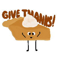 Give Thanks Pumpkin Sticker by Devon Blow