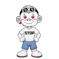 Just Stop Sticker by Zhot