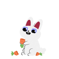 White Rabbit Love Sticker by thedoodlepeople