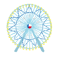 Ferris Wheel Texas Sticker by Color Snack Creative Studio