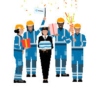 Maersk_official logo rainbow ocean airplane Sticker