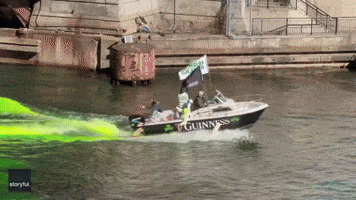 Chicago River Gets Annual St Patrick's Day Dye Job