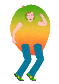 Mango Juice Dancing Sticker by Kiri Mioki