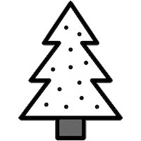 black and white christmas Sticker by lefty.script