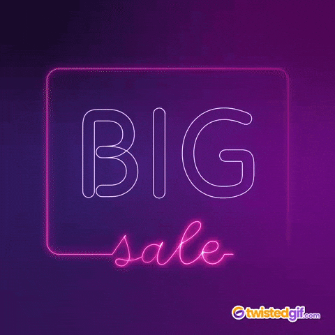 Neon Sale GIF by TwistedGif
