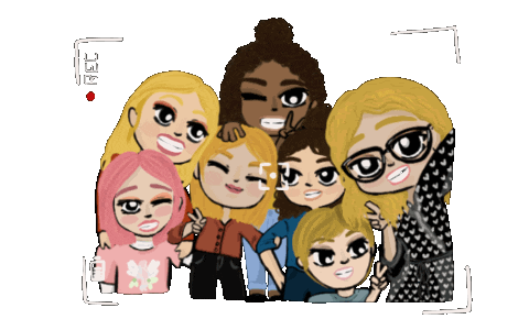laurelart giphyupload friends selfie takeaphoto Sticker