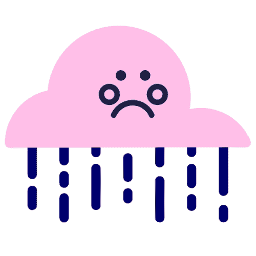 Sad Rain Sticker by NOWU