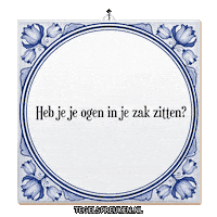 Zak Kijk Sticker by Tegelspreuken.nl