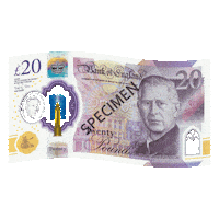 bankofengland money cash score 20 Sticker