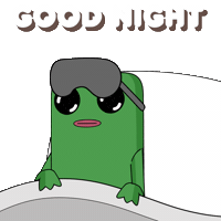 Tuck Me In Good Night Sticker by fwogs