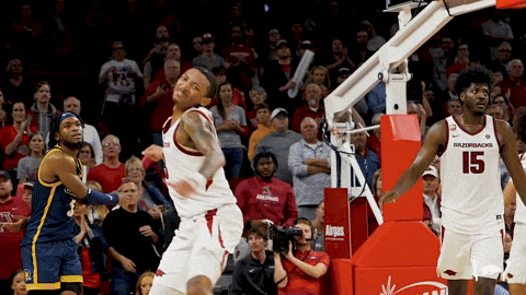 Ncaa Basketball Hype GIF by Arkansas Razorbacks