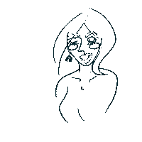 Woman Drawing Sticker