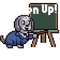 Teacher Listen Sticker by Abstract HotDogs