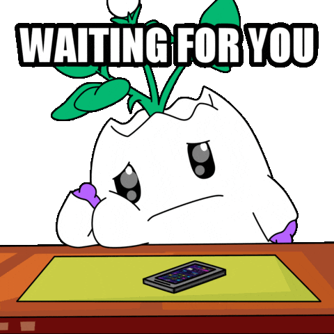 Sad Still Waiting Sticker by Magic Eden