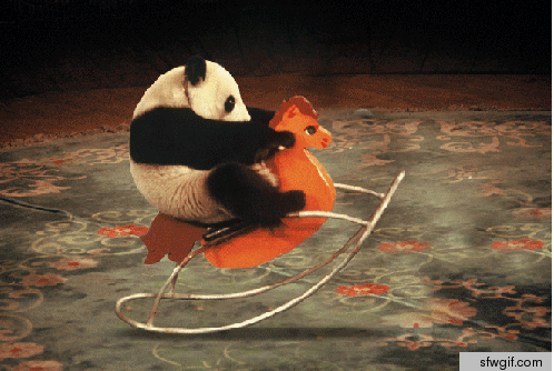 panda sit GIF