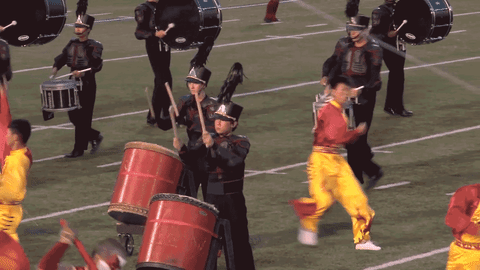 drum corps gold GIF