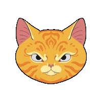 Kitty Orange Cat Sticker