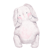 Easter Bunny Cartoon Sticker