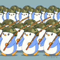Team Marching GIF by Pudgy Penguins