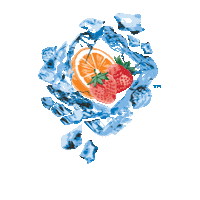 sparklingicespiked dancing orange fruit strawberry Sticker