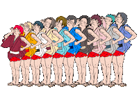 cheeemum てやんでぃ 男じぶん女じぶん 江戸っ子 赤ふん Sticker