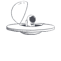 Astronaut Stay Home Sticker by Vumms