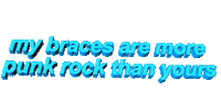 punk rocker braces Sticker by AnimatedText
