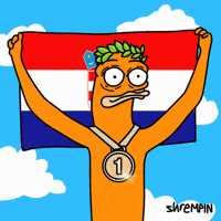 Gold Medal Flag GIF by shremps