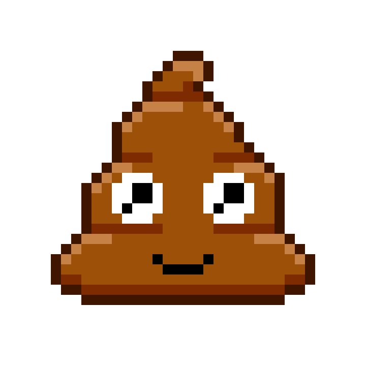 Pixel Shitting Sticker by Poopies.io