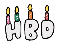 Happy Birthday Cake Sticker