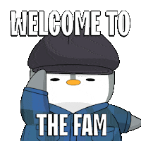 Welcome Aboard Sticker by Pudgy Penguins