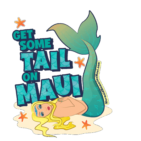 Mermaid Jules Sticker by Mermaid Memories Santa Cruz