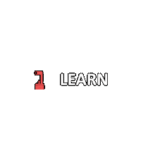 Learn Red Button Sticker