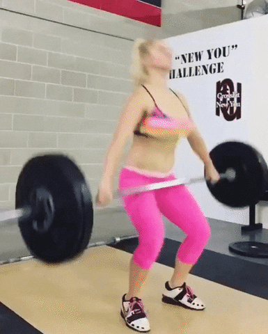 girl weightlifting GIF