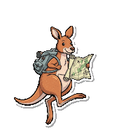 Kangaroo Australian Sticker by Concept Holidayz