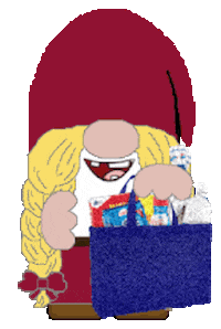 Gnome Grocery Shopping Sticker