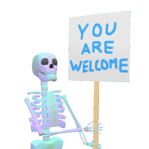 3D You Are Welcome Sticker by jjjjjohn