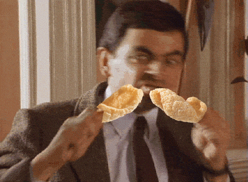 Mr Bean Eating GIF by Southern Recipe Small Batch