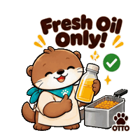 Food Safety Thumbs Up Sticker by Otto the Otter by GleeSpace