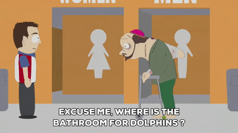 confused bathroom GIF by South Park 