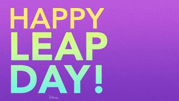 Disney gif. Prince Naveen from The Princess and the Frog leaps into the screen with different expressions, yawning, hands on his hips, and smiling lazily. Text, "Happy Leap Day!"