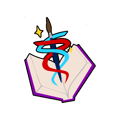 PandaKongArt giphygifmaker sticker sparkle book Sticker