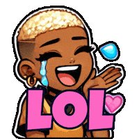 Pink Laughing Sticker